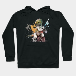 Dinosaur fencing athlete Hoodie